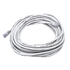 30' Monoprice Cat5e Snagless RJ45 24AWG Pure Bare Copper Wire Ethernet Patch Cable (White) 2 for $10 + Free Shipping via Monoprice