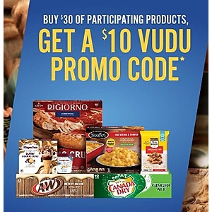 Spend $30+ on Participating Nestle Products at Walmart & Earn Vudu Reward $10 Promo Code (Must Scan/Upload Receipt)