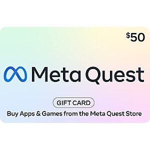 $50 Meta Quest eGift Card (Email Delivery) $42.50