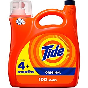 146-Oz Tide Laundry Liquid Detergent: Original, Ultra Oxi, or Free & Gentle $14.95 w/ S&S + Free Shipping w/ Prime or on $35+