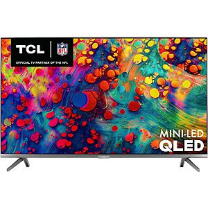 TCL 55-inch 6-Series 4K UHD Dolby Vision HDR mini-QLED “ Roku Smart TV - 55R635, 2021 Model , Black $400