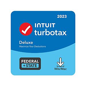 Intuit TurboTax Deluxe Federal & State 2023 PC/MAC Download with promo SWSJAN5 - $39.99