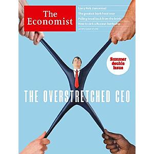 The Economist Magazine (1-Yr, 51 issues): Print & Digital $78/yr, Digital Only $58/yr
