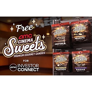 AMC Theatres Stockholders: Investor Connect Members Get AMC Cinema Sweets Candy Free (reward added by April 30th)