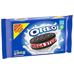 Oreo Chocolate Sandwich Cookies: 17.6-Oz Family Size Mega Stuf $3, 10.68-Oz Limited Edition "Dirt Cake" $3.21, & More w/S&S + Free Shipping w/ Prime or on $35+