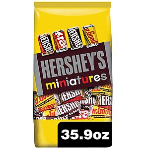 35.9-Oz HERSHEY'S Miniatures Assorted Chocolate Party Pack $7.76 w/ S&S + Free Shipping w/ Prime or on $35+