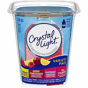 Snacks & Beverages: 44-Packets Crystal Light Variety Pack Drink Mix $4.85 & More w/ S&S + Free S/H