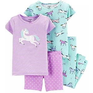 4-Piece Carter's Toddler and Baby Top and Bottom Pajama Sets $8 ($4 each set) + free store pickup or free shipping on $35