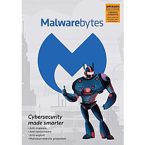 Prime Members: 18-Month Malwarebytes Premium Antivirus (2-Devices/Digital Code) $24