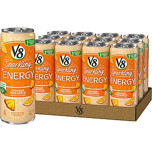 12-Pack 11.5-Oz V8 Sparkling +Energy (Orange Pineapple or Black Cherry) $6.60 w/ S&S + Free Shipping w/ Prime or on $25+