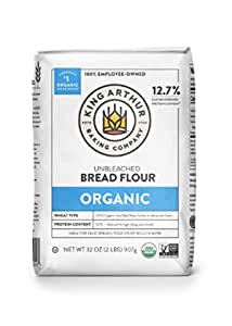 12-Pack 2lbs.King Arthur Organic Unbleached Bread Flour $16.05 w/ Subscribe & Save