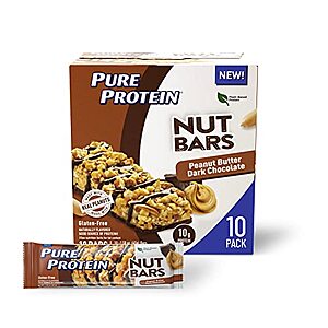 10-Count 1.65-Oz Pure Protein Nut Bars (Peanut Butter Dark Chocolate, 10g Protein) $9.79 + free shipping w/ Prime or on $25+