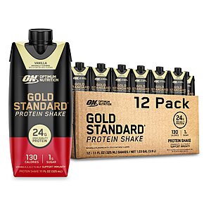 24-Count 11-Ounce Optimum Nutrition Gold Standard Protein Shake (Vanilla) $29.78 ($1.24 each) w/ S&S + Free Shipping