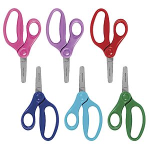 Prime Members: 6-Pack 5" Fiskars Blunt-Tip Scissors for Kids (Assorted Colors, 4-7 Years) $4.84 ($0.80 each) + Free Shipping w/ Prime or on $25+