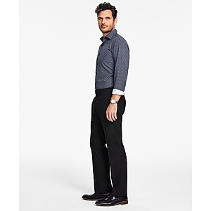 Alfani Men's Classic-Fit Stretch Solid Suit Pants (Black/Blue) $17.49 + Free Store PIckup at Macy's or Free Shipping on $25+
