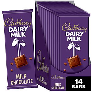 14-Count 3.5-Oz Cadbury Dairy Milk Milk Chocolate Candy Bars $14.56 w/ S&S + Free Shipping w/ Prime or on $35+