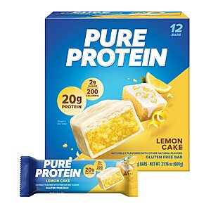 12-Count 1.76-Oz Pure Protein Bars (Lemon Cake) $12.04 w/ S&S + Free Shipping w/ Prime or on $35+