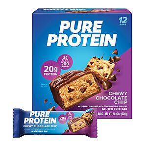 12-Count 1.76oz Pure Protein Bars (Chewy Chocolate Chip) $12.48 w/ S&S + Free Shipping w/ Prime or on $35+