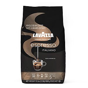 2.2-Lb Lavazza Whole Bean Coffee Blend Medium Roast (Espresso Italiano) $13.60 & More w/ S&S