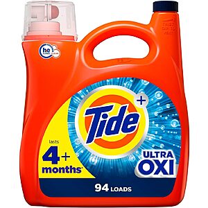 146-Oz Tide Liquid Laundry Detergent (Various) $14.94 + 0.80 Amazon Credit w/ S&S + Free Shipping w/ Prime or on $35+