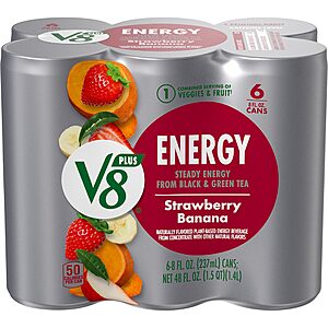 6-Pack 8-Oz V8 +ENERGY Energy Drinks (Various Flavors) from $3.83 w/ S&S + Free Shipping w/ Prime or on $35+