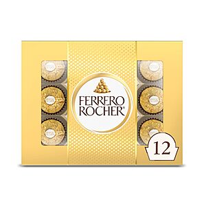 12-Count Ferrero Rocher Premium Gourmet Milk Chocolate Hazelnut Candy (5.3 oz Size) $3.89 + Free Shipping w/ Prime or on $35+