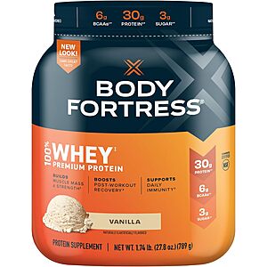 1.74-Lb Body Fortress Protein Powder(Various Flavors) $13.98 w/ S&S + Free Shipping w/ Prime or on $35+