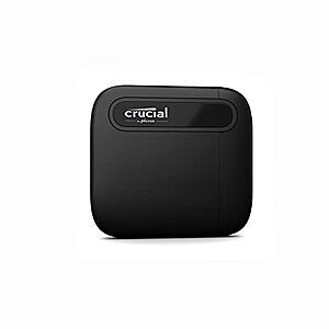 Crucial X6 1TB Portable SSD – Up to 800MB/s – USB 3.2 – External Solid State Drive, USB-C - CT1000X6SSD9 $64.99