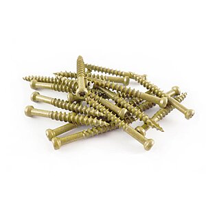 245-Count WoodPro Fasteners #7 x 1.5" Trim Head Gold Wood Construction Screws $8.65