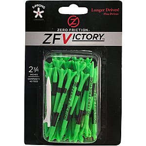 Zero Friction Victory 5-Prong 2-3/4 inch Green Golf Tees (40 Pack) - $2 - FS w/ Prime
