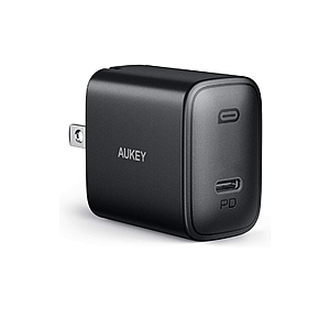 Amazon.com: AUKEY Swift USB C Charger, 18W Fast Charger Compatible with iPhone, Foldable Plug Power ,PD Charger $7.69