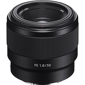 EDU Discount: Sony FE 35mm f/1.8 Full Frame Lens $623, FE 50mm F/1.8 Lens $173 & More + Free S/H