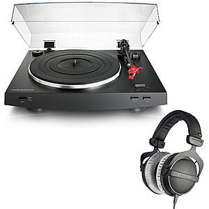 Audio-Technica AT-LP3BK Automatic Belt-Drive Turntable + Beyerdynamic DT 770 PRO Headphones $275 + free s/h at Buydig