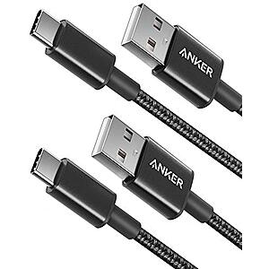 2-Pk Anker 3' Nylon USB-C to USB-A Charging Cables $6 @ Amazon