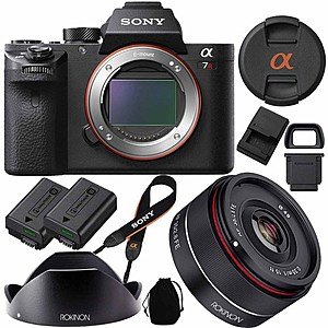 Sony a7R II Full-frame Mirrorless Camera w/ Rokinon 35mm f/2.8 FE Lens $1599 & More + Free S/H