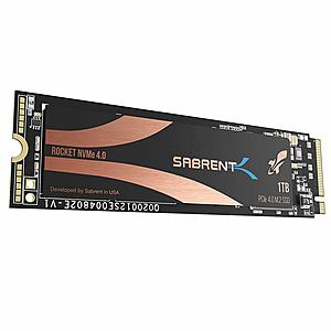 Sabrent Rocket NVMe 4.0 Gen4 PCIe M.2 Internal SSDs (5000 MB/s (read) / 2500 MB/s (write) : 500GB $99.50, 1TB $170, 2TB $340 + free s/h