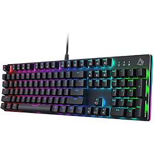 AUKEY 104-Key RGB  Mechanical Gaming Keyboard w/ Blue Switches $38.50 + free s/h